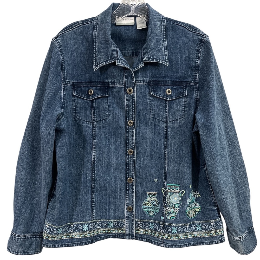 Alfred Dunner Denim Embroidered Jacket with pockets | 16P